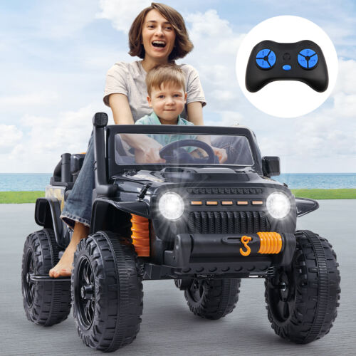 12V Kids Electric Ride On Toy Truck Car with Remote Control and Parent Seat