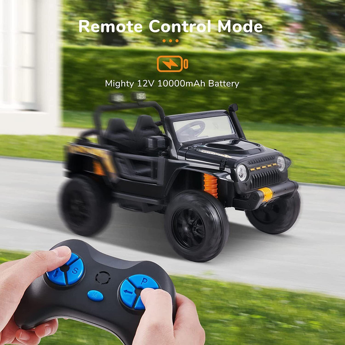 12V Kids Electric Ride On Toy Truck Car with Remote Control and Parent Seat