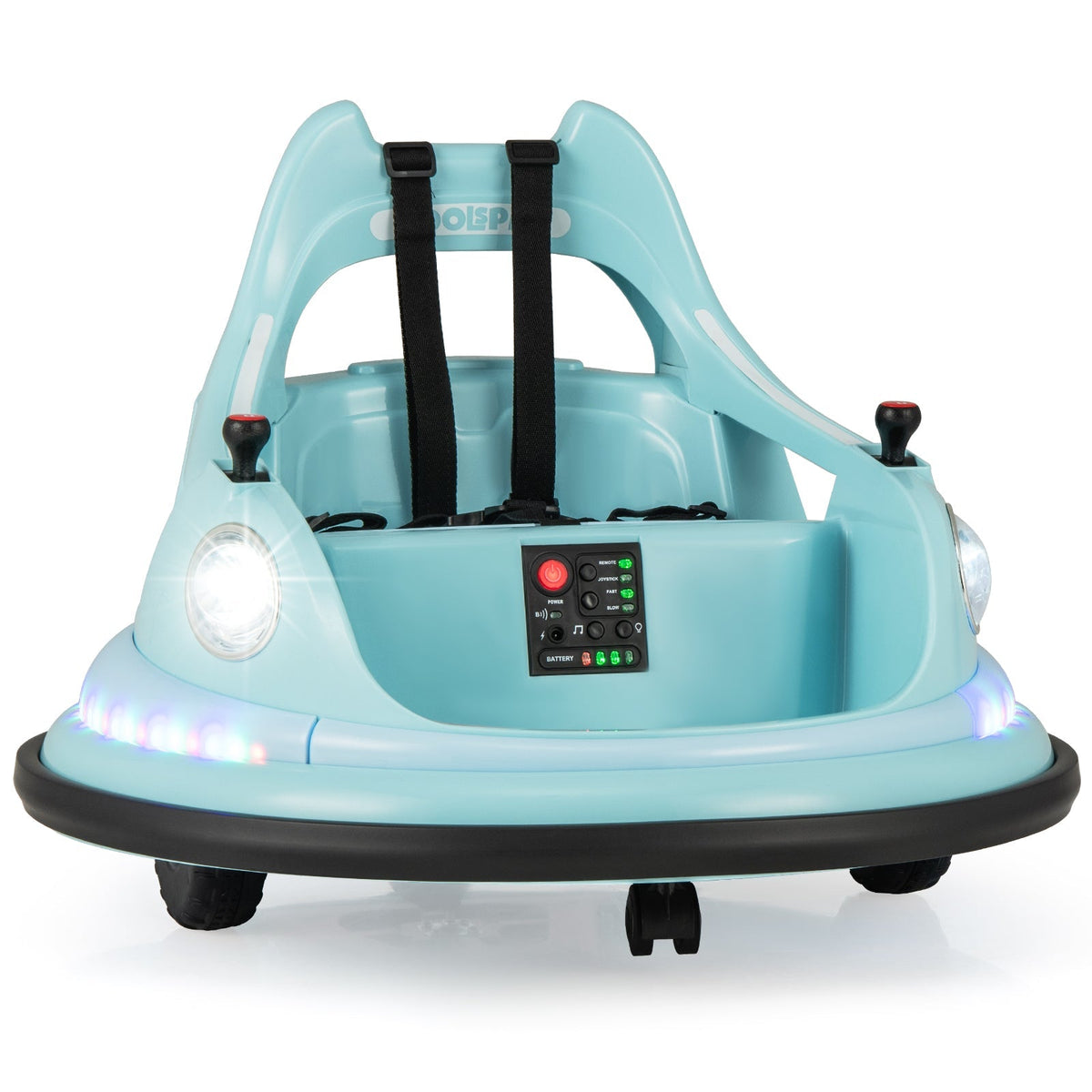 12V Kids Ride On Bumper Car with Remote Control and Dual Joysticks