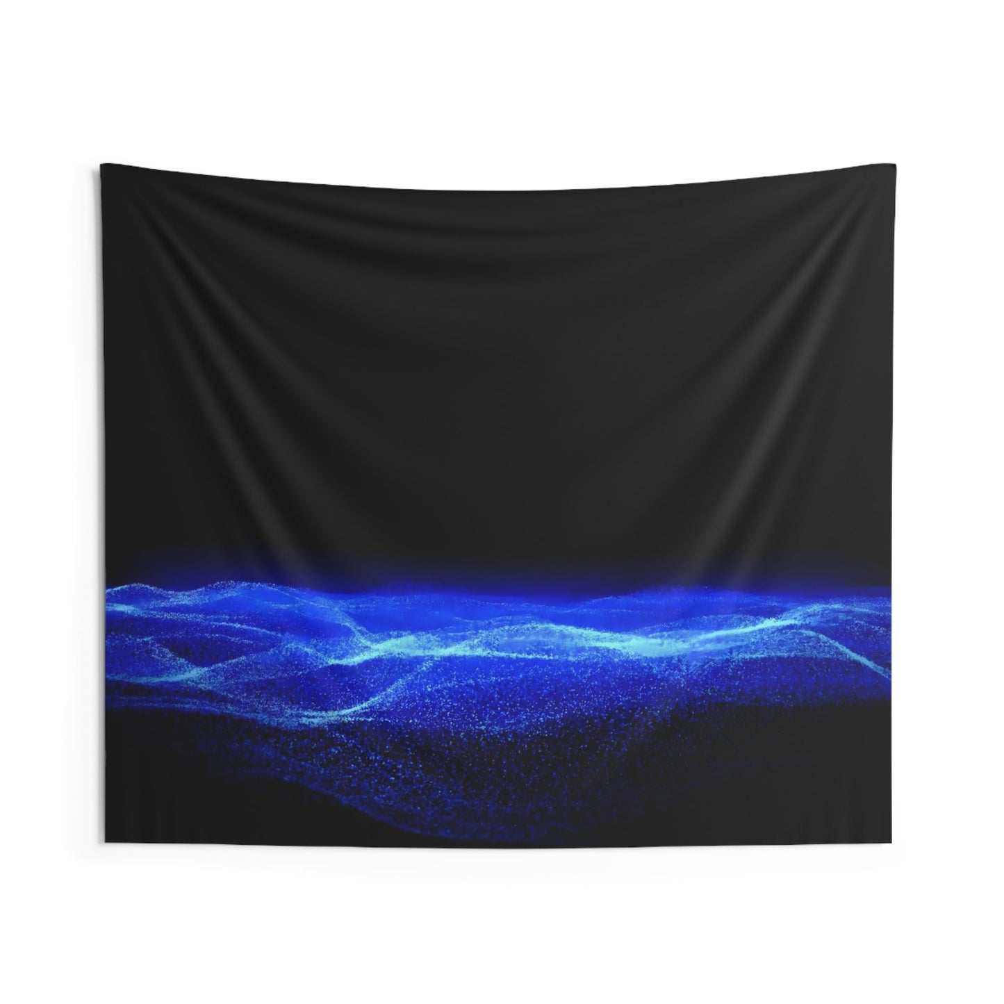 particle flow: endless terrain [spirit glow] art tapestry