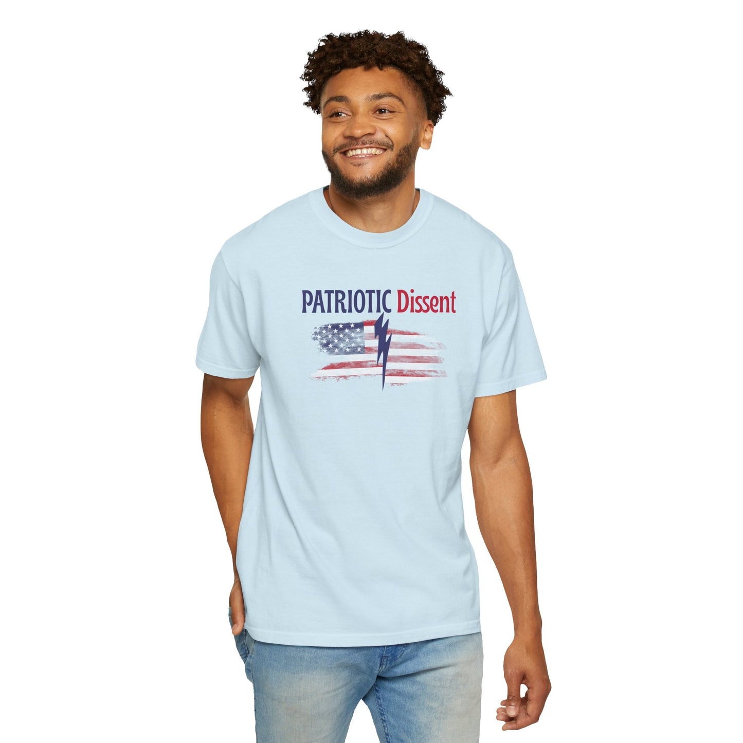 Patriotic Dissent Unisex T-Shirt – American Flag Statement Tee