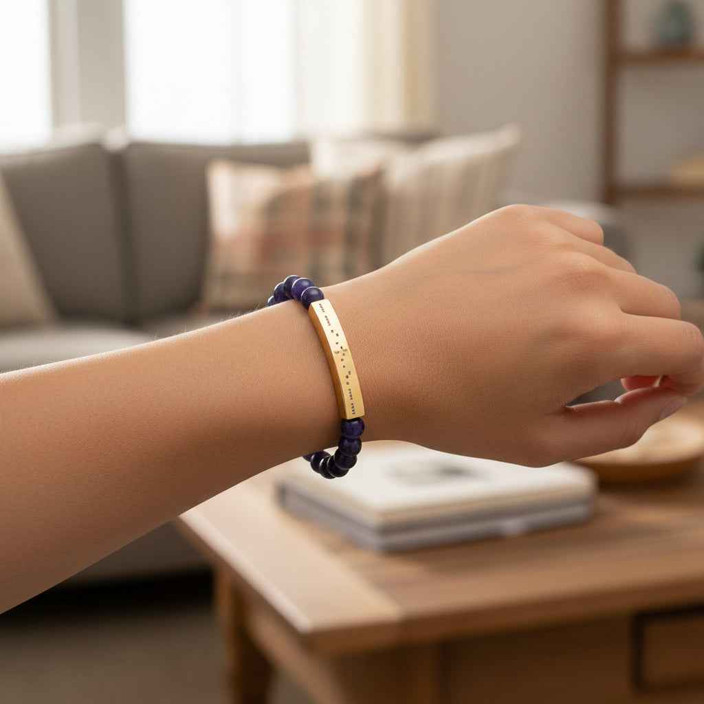 AWARENESS Morse Code Bracelet – Epilepsy Awareness Beaded Bar Bracelet