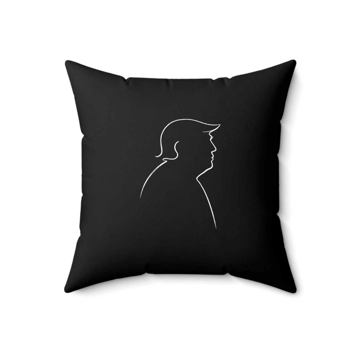 Single-Line Portrait Suede Throw Pillow | Modern Graphic Accent Cushion