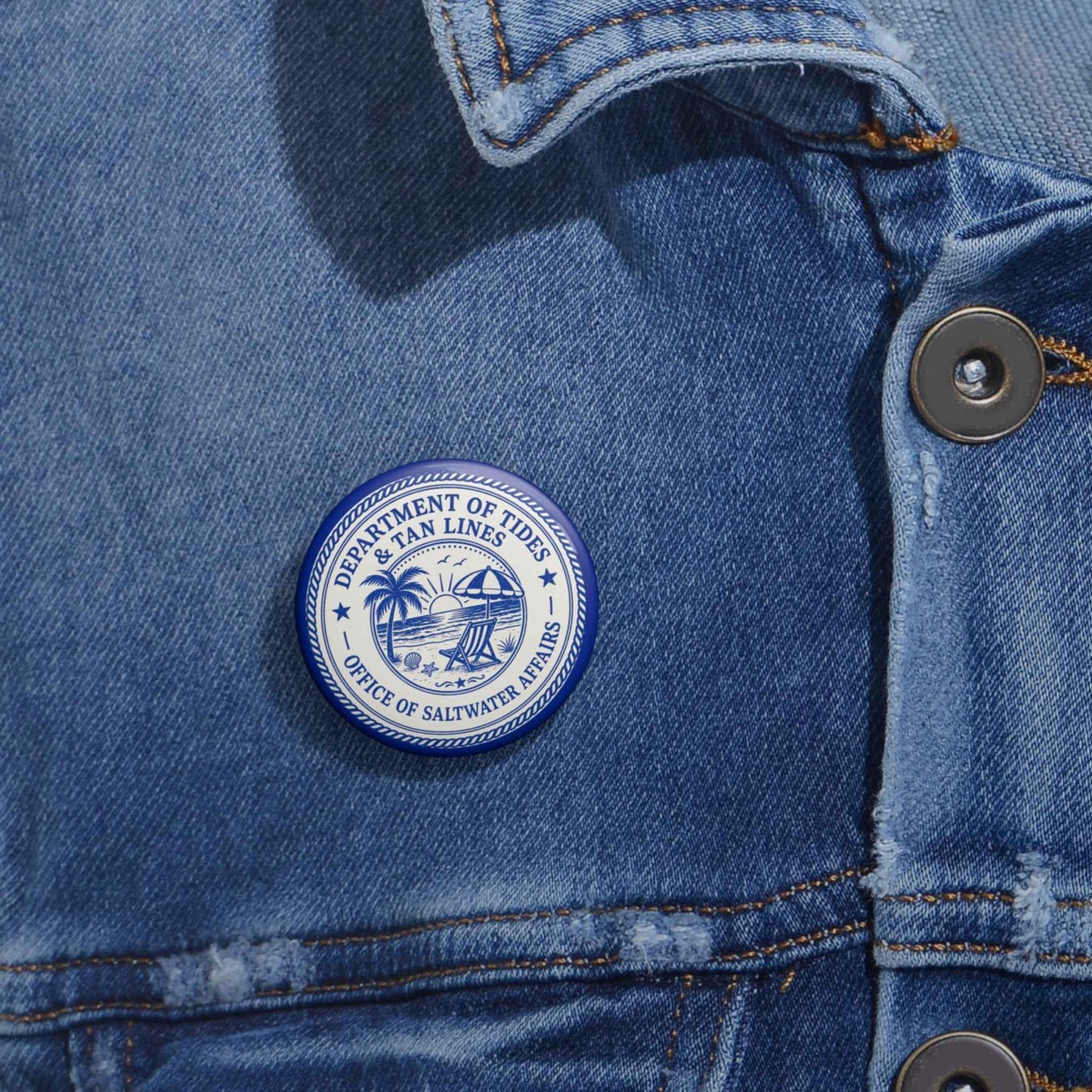 Department of Tides Pin Button – Office of Saltwater Affairs Coastal Seal