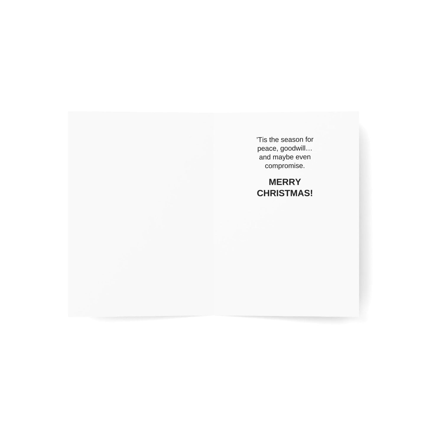 The Spirit of Bipartisanship Christmas Card – 1, 10, 30, 50 pc sets