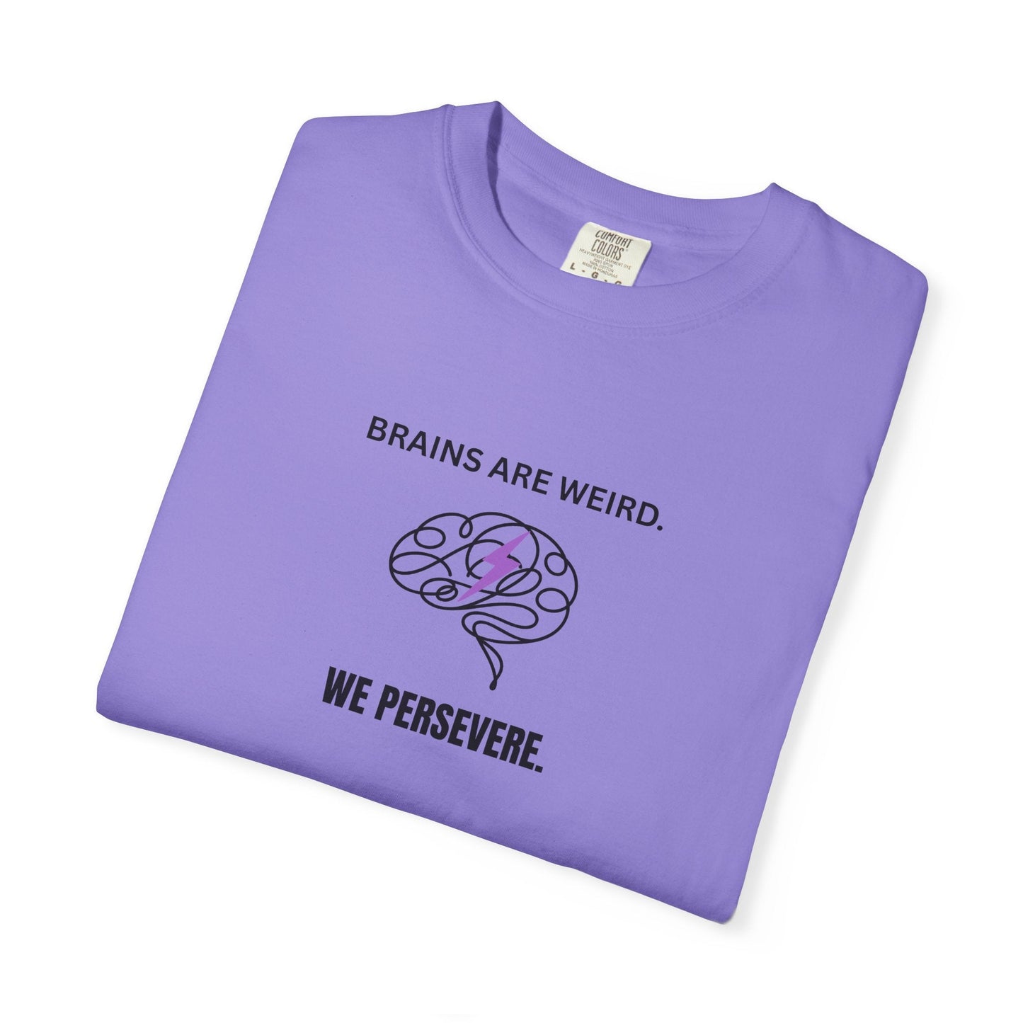 Brains Are Weird. We Persevere. – Epilepsy Awareness T-Shirt