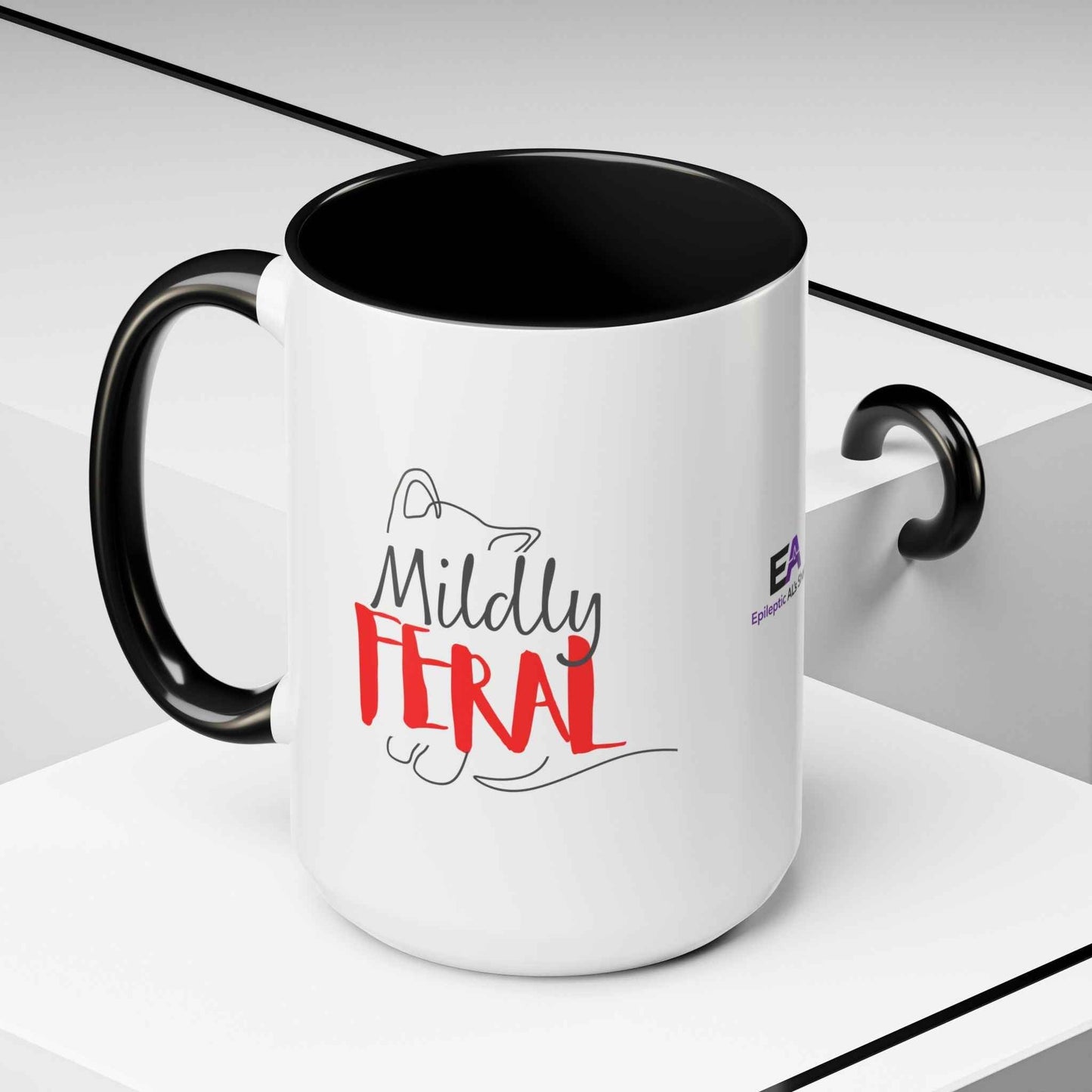 Mildly Feral Accent Mug — Morning Mood, Accurately Labeled
