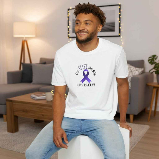 “I Can SEIZE the Day — Literally!” Epilepsy Awareness Pin Button (3")