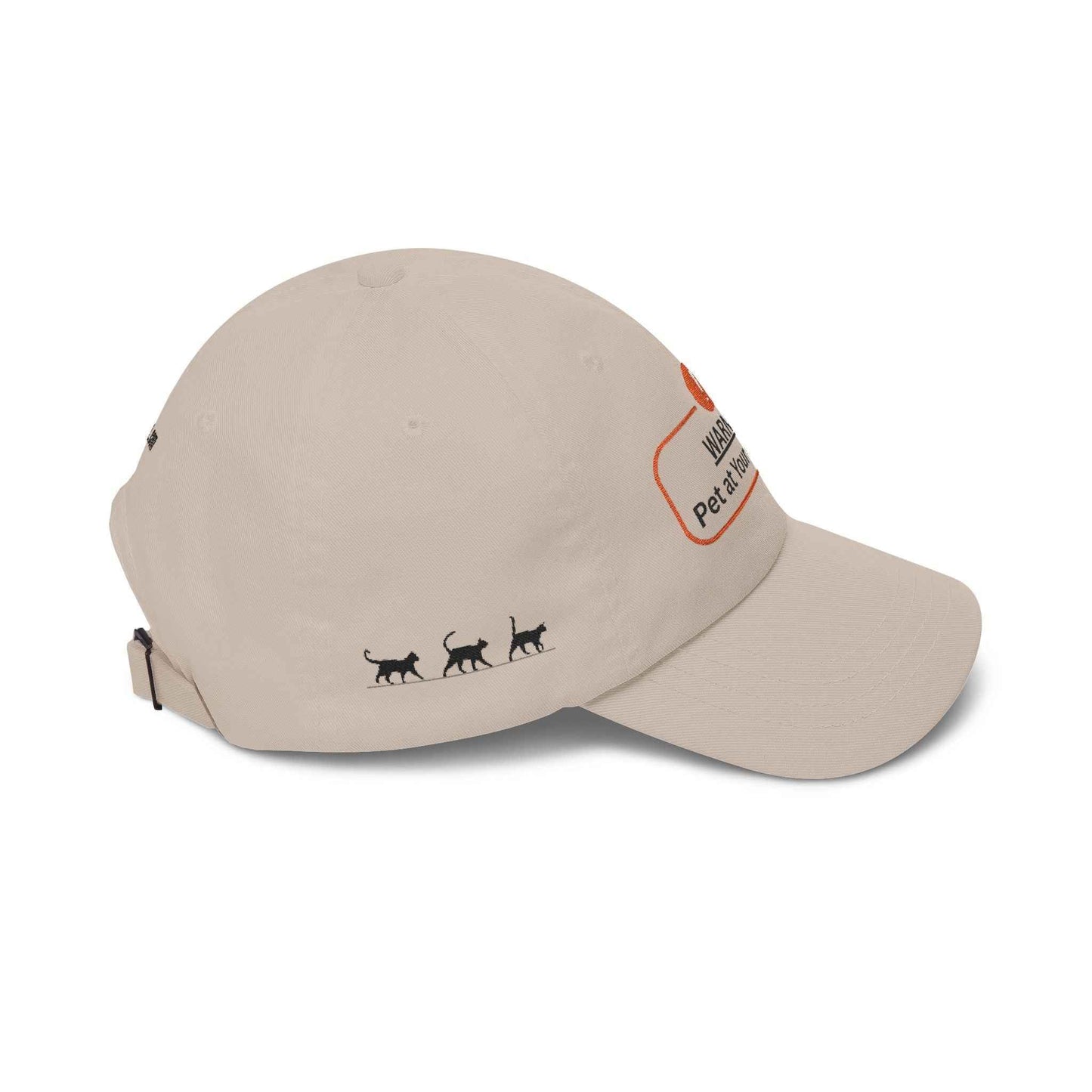 Warning: Pet at Your Own Risk Hat – Sassy Cat Embroidered Dad Cap