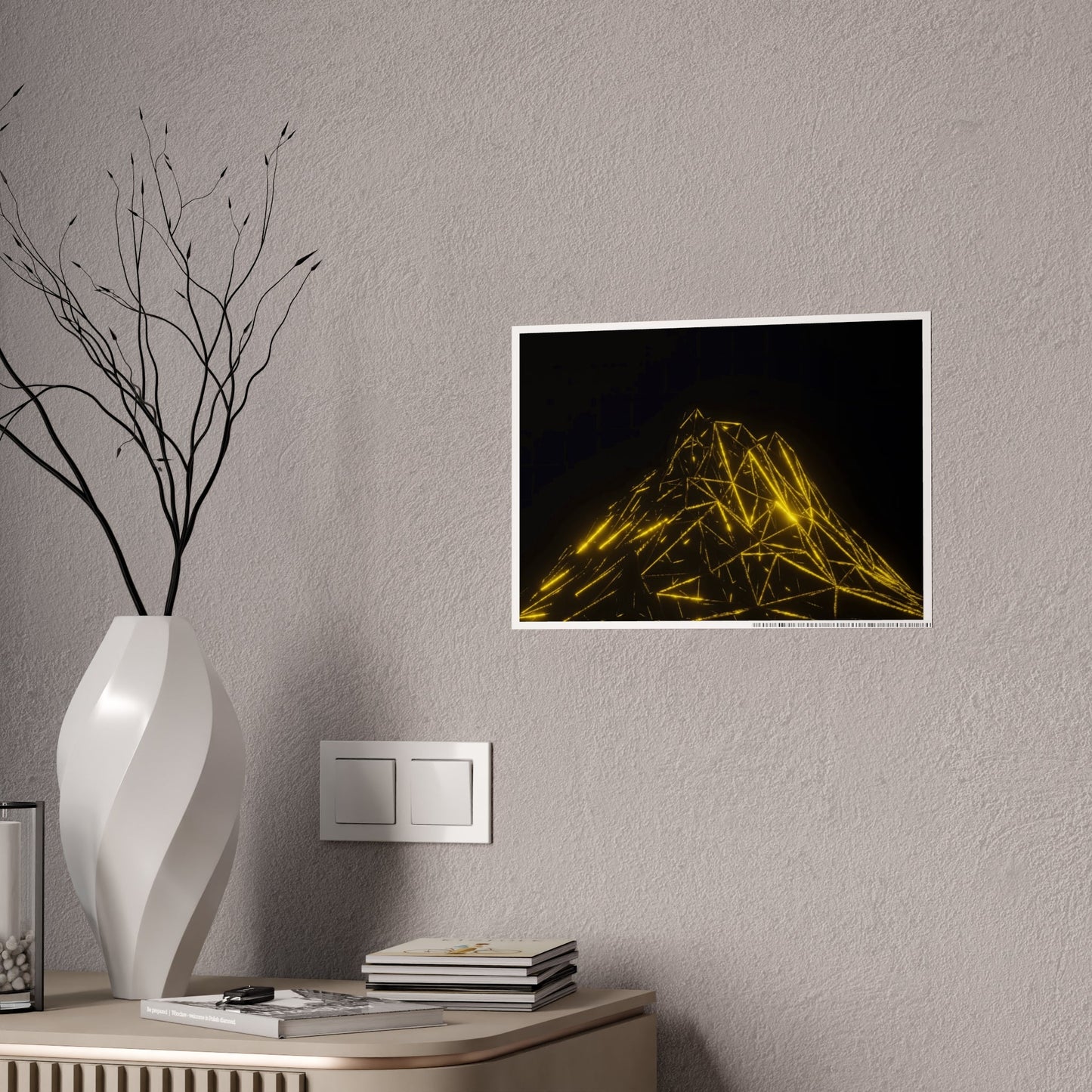 gold mountain frame [olympus peak] art print