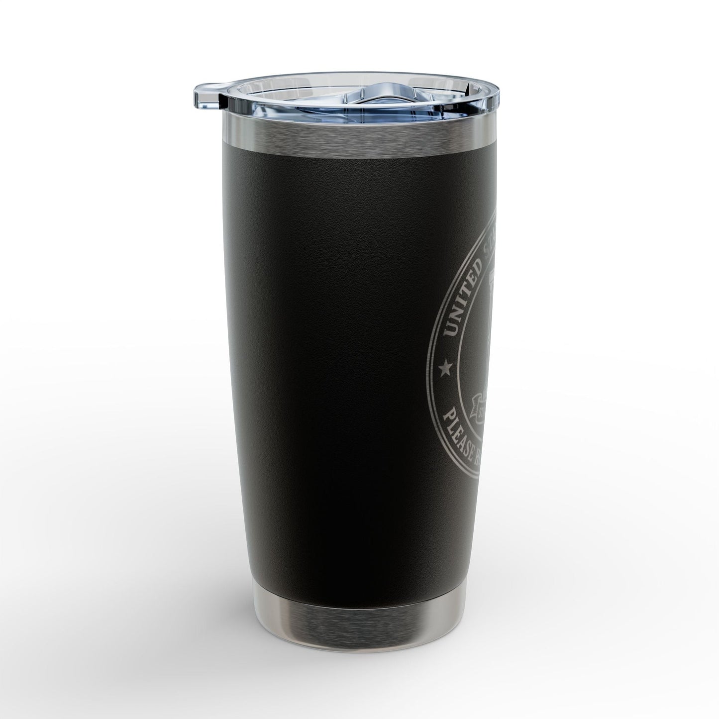 United States Government “Please Hold Indefinitely” Engraved 20oz Stainless Steel Tumbler