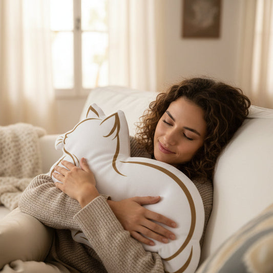 Gilded Cat Loaf Pillow — Elevated Stillness