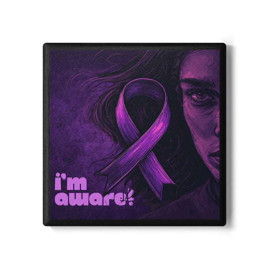 Epilepsy Awareness Ribbon Coaster Set