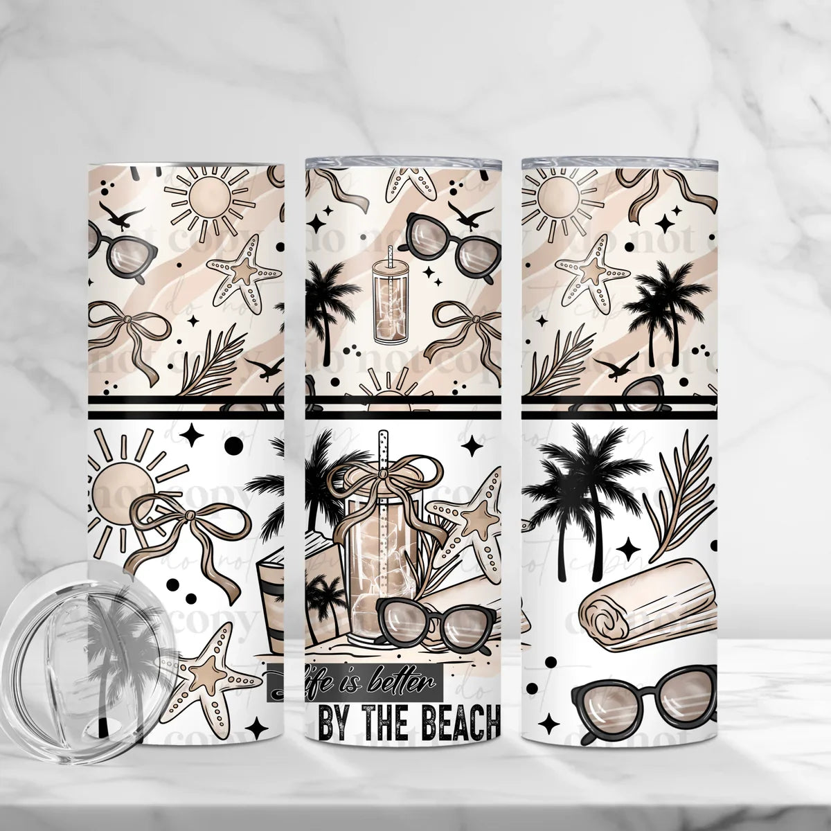 Life is Better by the Beach 20 oz Skinny Tumbler