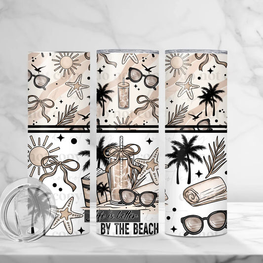 Life is Better by the Beach 20 oz Skinny Tumbler