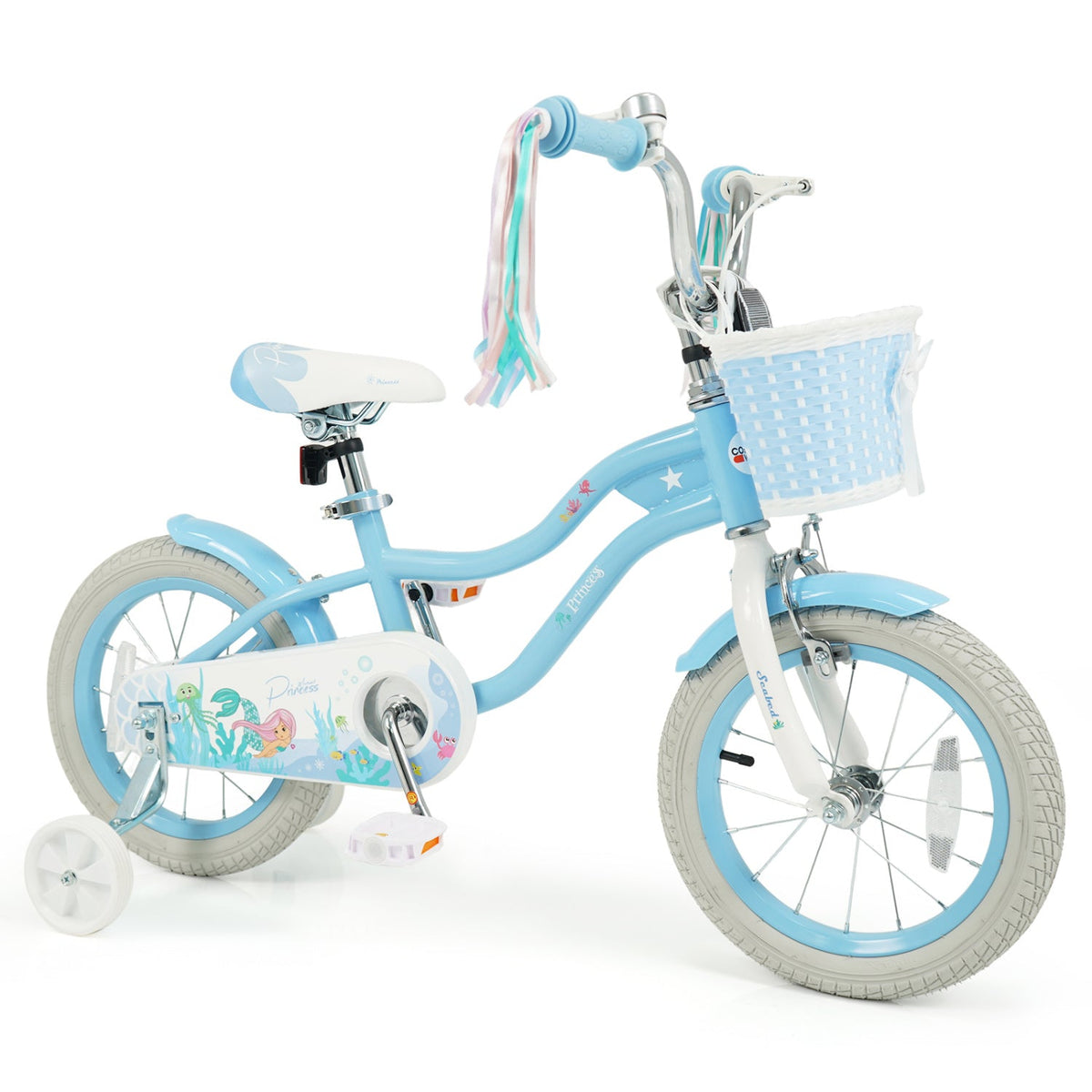 Kids Bike 12-20 Inch with Training Wheels & Basket