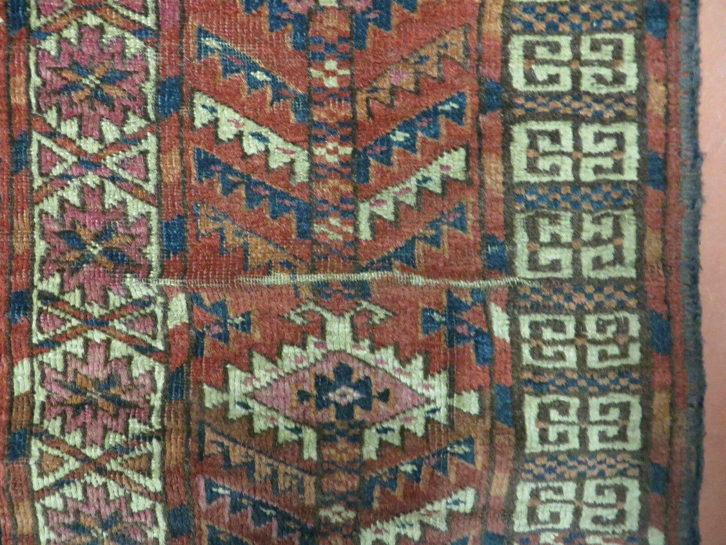 Antique Turkoman Ensi Wool Rug 4x5