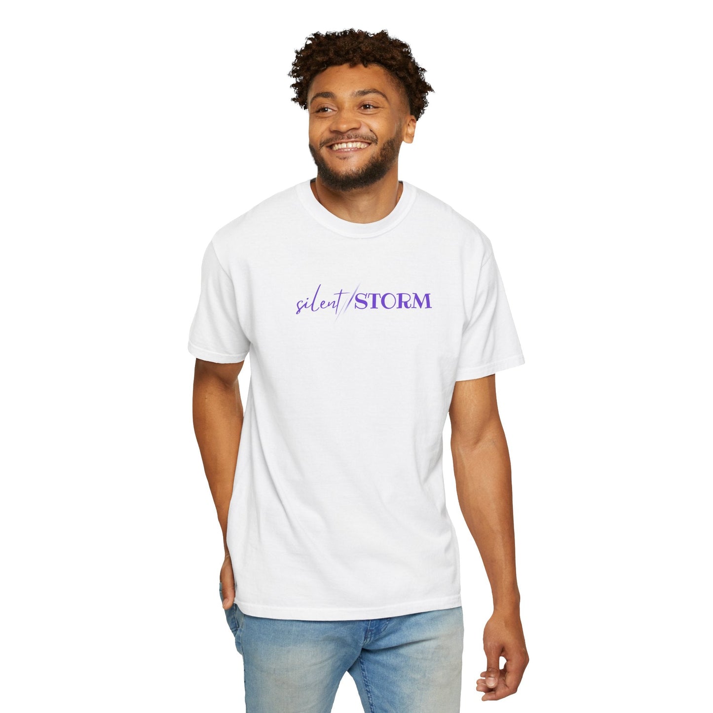 Silent Storm Unisex T-Shirt – Epilepsy Awareness Purple Statement Tee