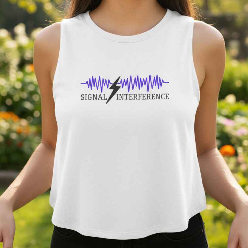 Signal Interference Crop Tank – Neurostatic Edition