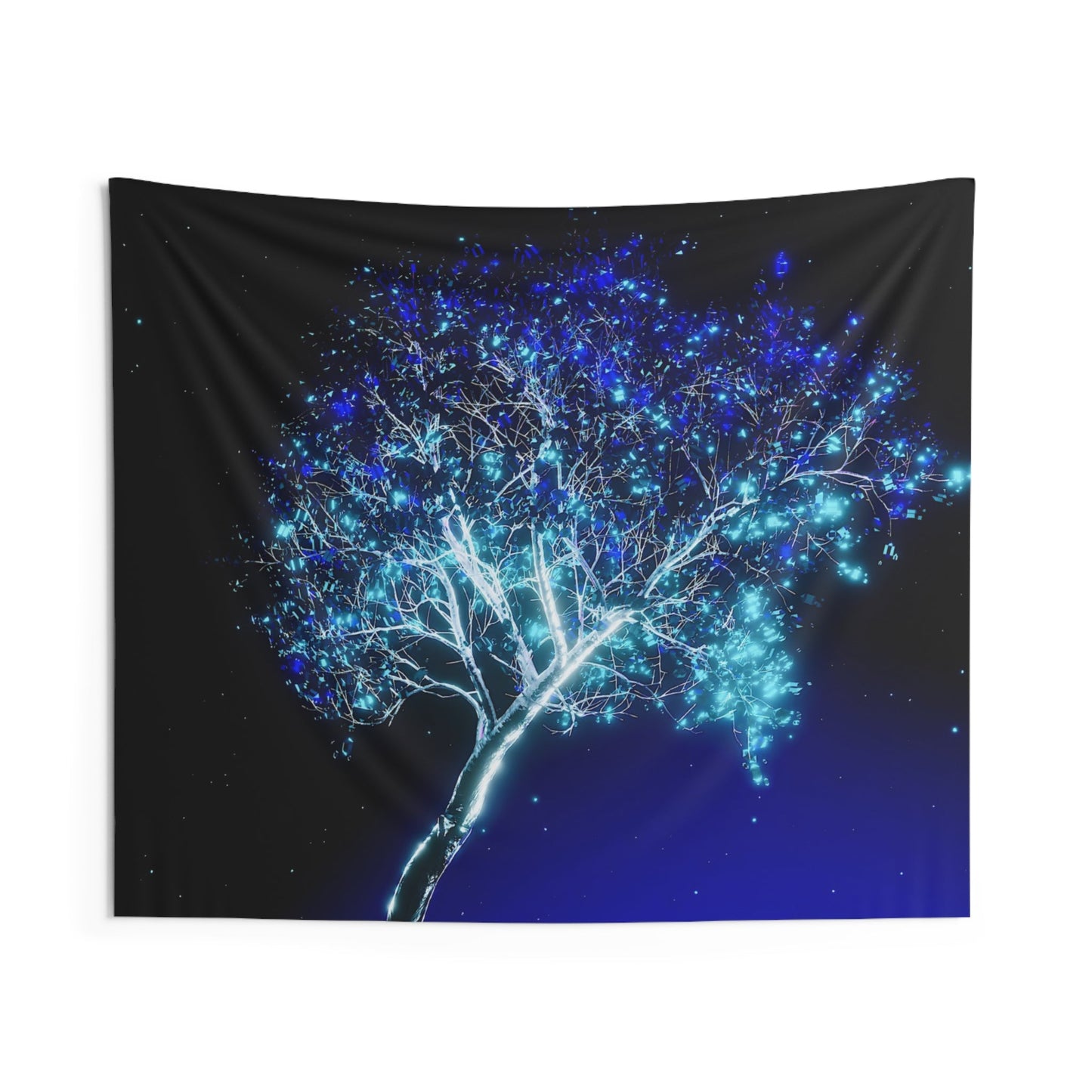crystalline tree: ice nexus [arcane illumination] art tapestry