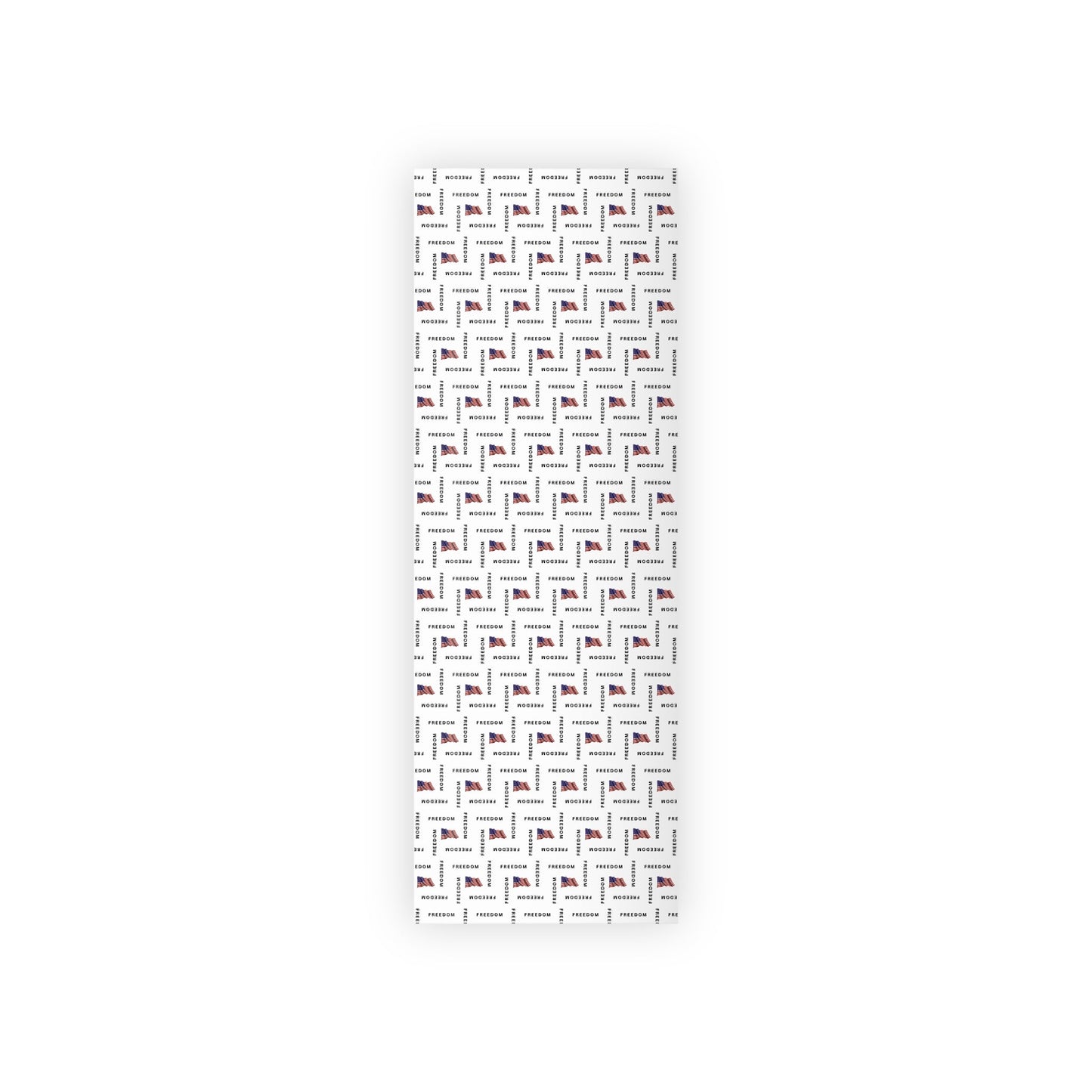Black & White Freedom Gift Wrap – Patriotic Black Lettering