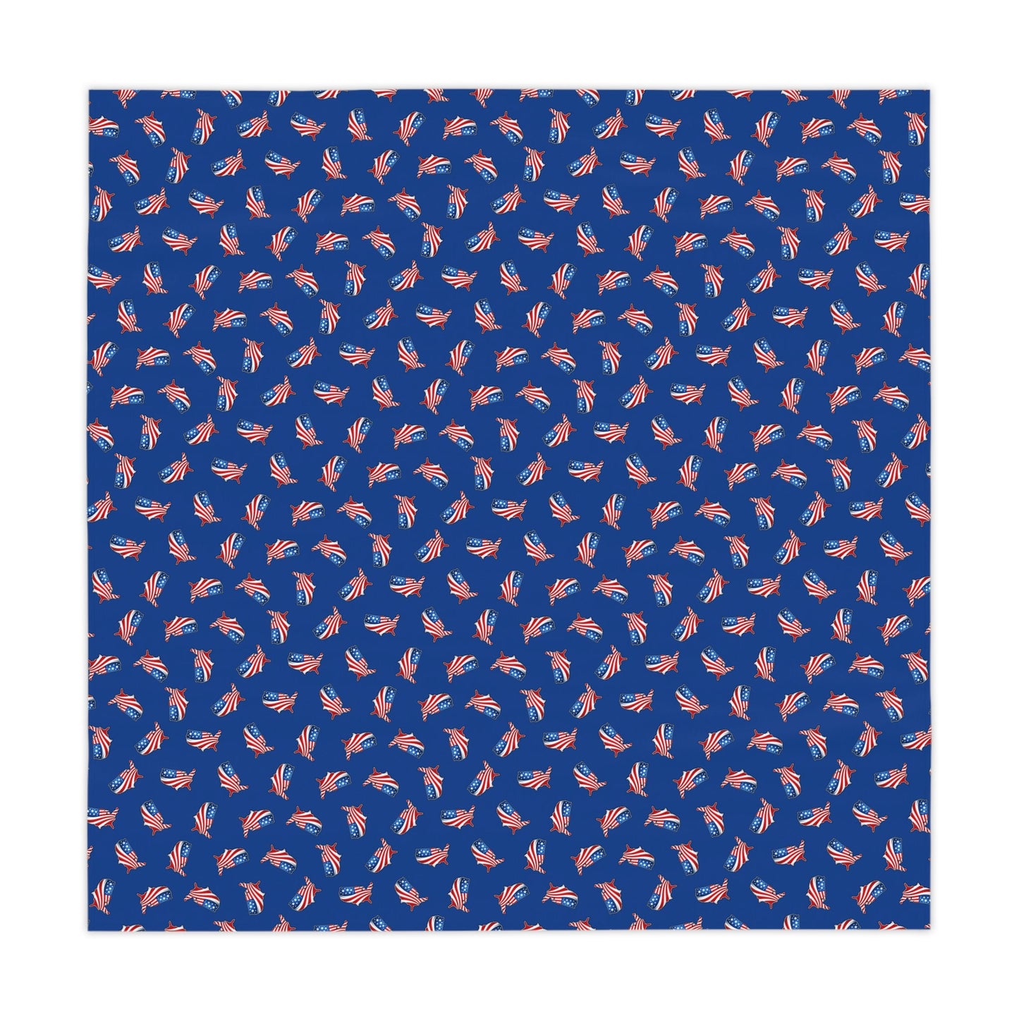Patriotic USA Map Tablecloth – Red, White & Blue All-Over Print