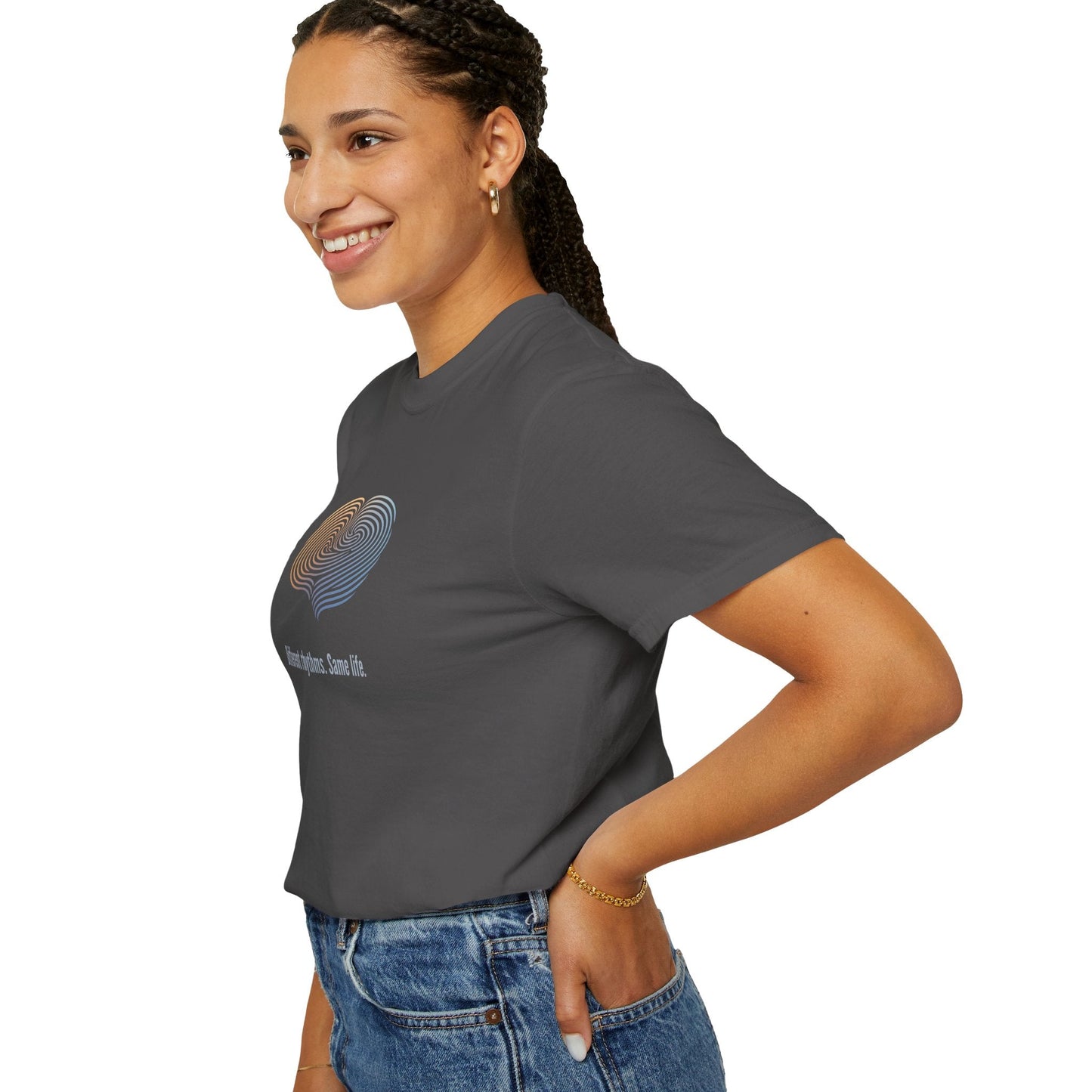 Different Rhythms. Same Life. — Epilepsy Awareness Unisex T-Shirt