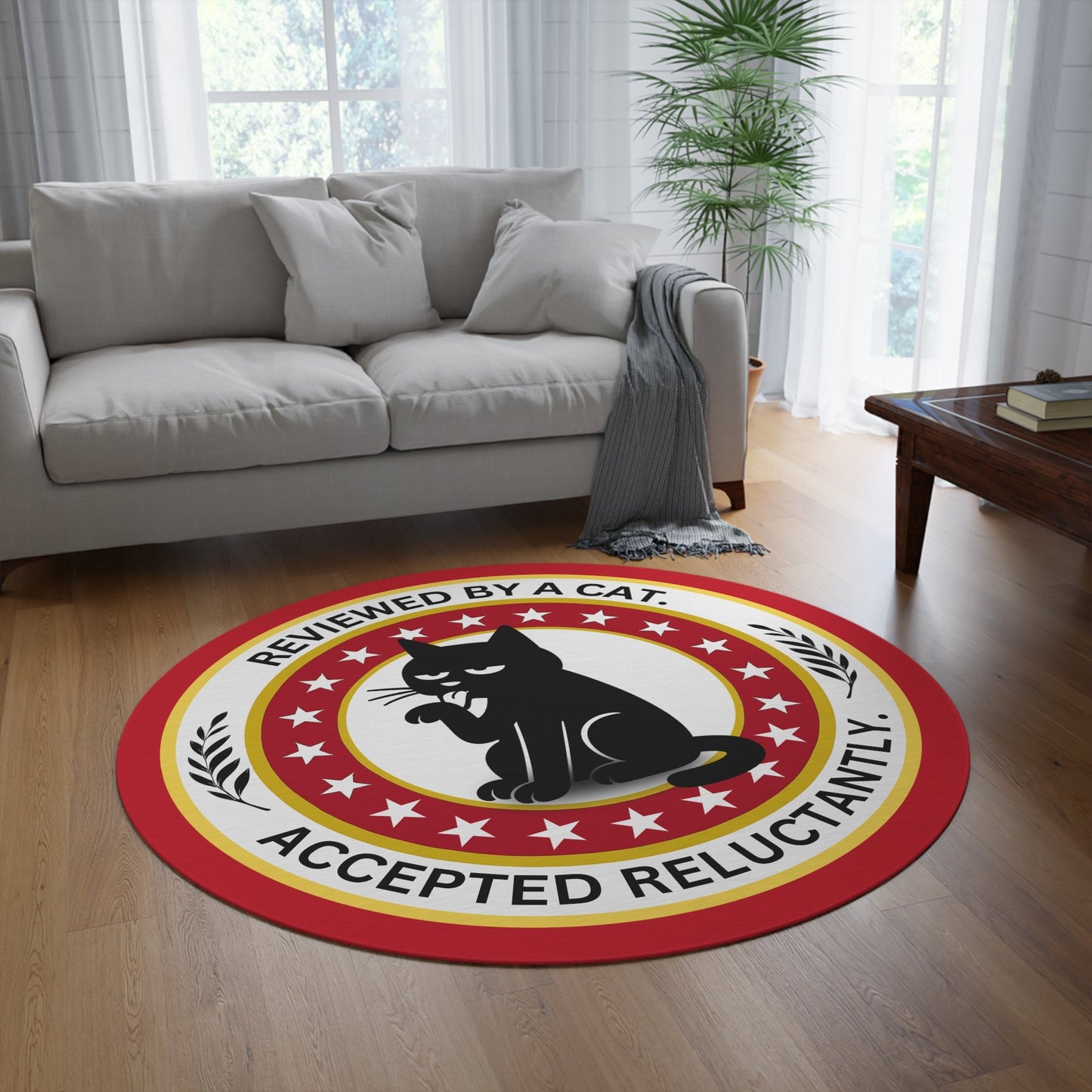 Reviewed by a Cat. Accepted Reluctantly. Round Rug
