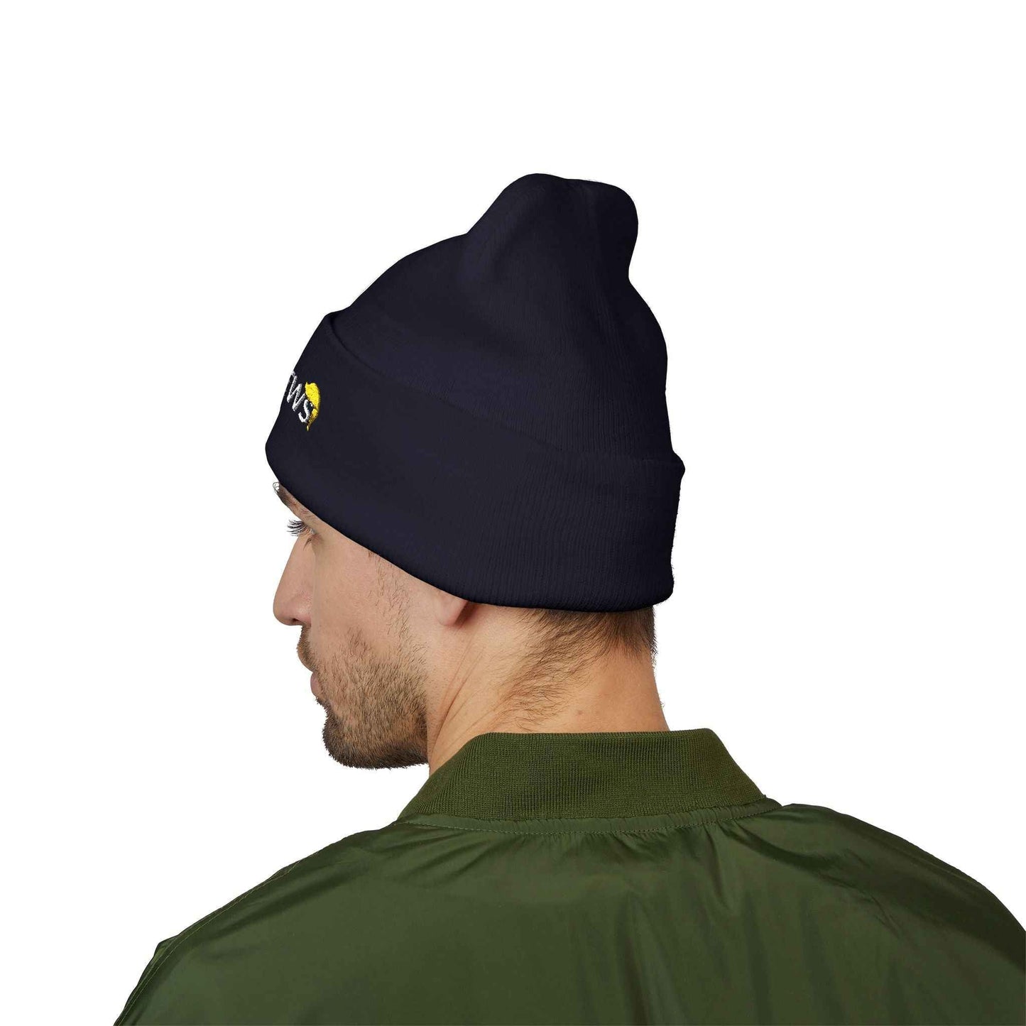 Fake News Embroidered Knit Beanie