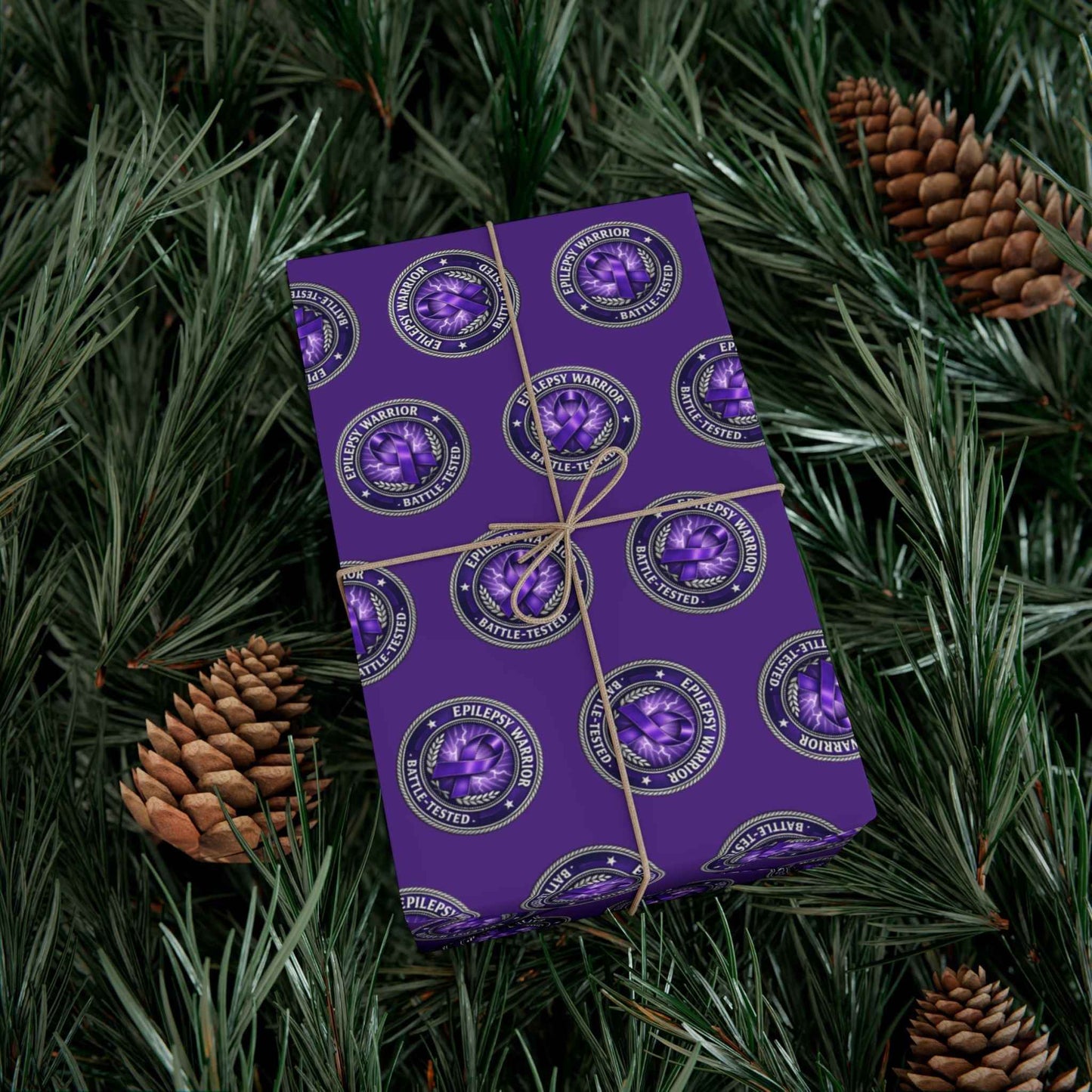 Epilepsy Warrior Gift Wrap | Purple Awareness All-Occasion Wrapping Paper
