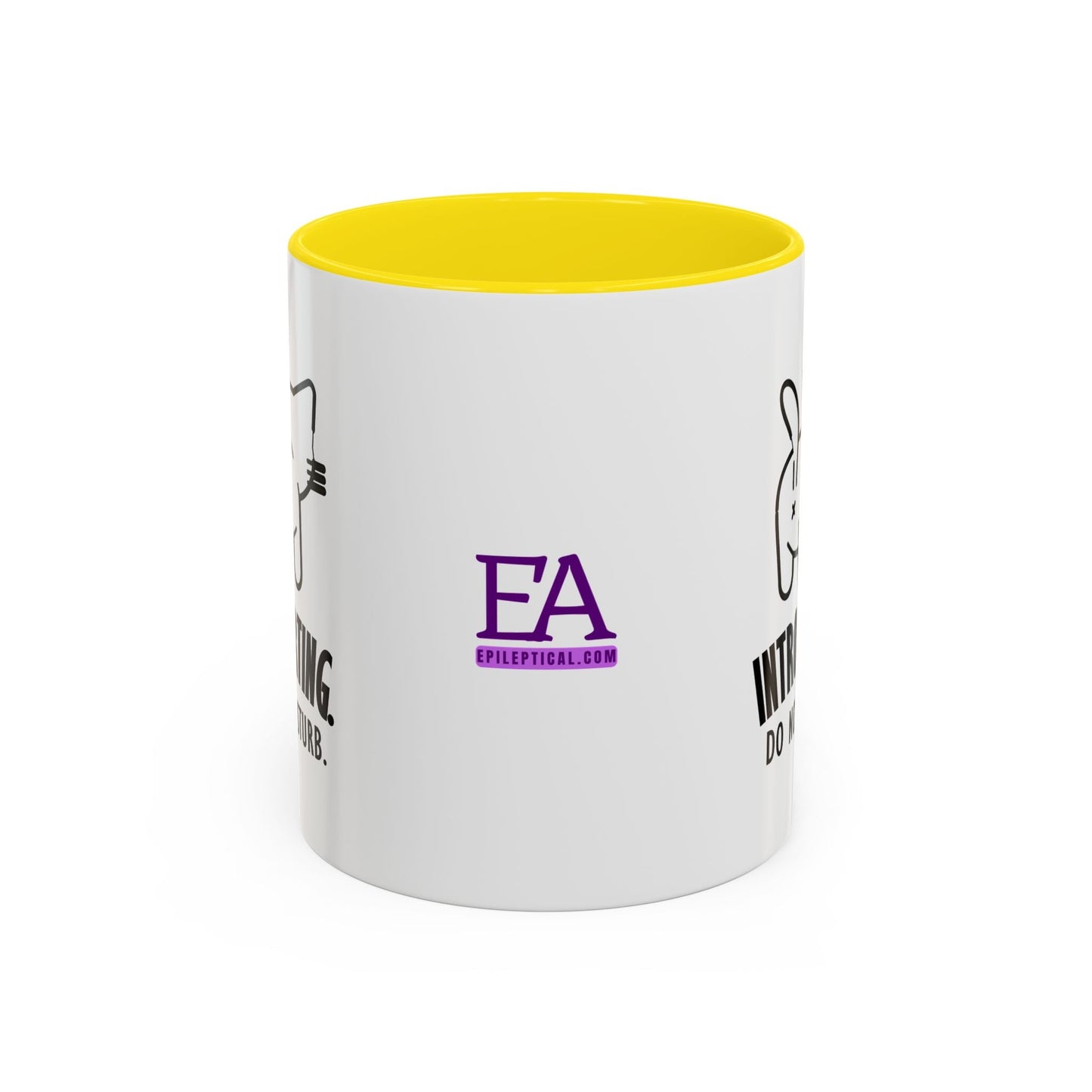 Introverting. Do Not Disturb. Two-Tone Cat Coffee Mug (11oz & 15oz)
