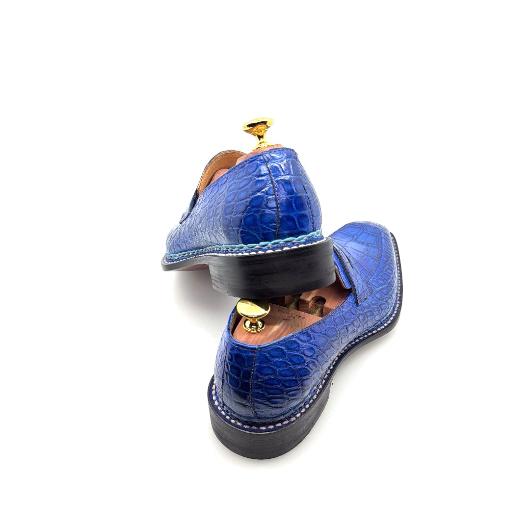 Maurice Carolina Custom Made Alligator Loafer - Cobalt Blue