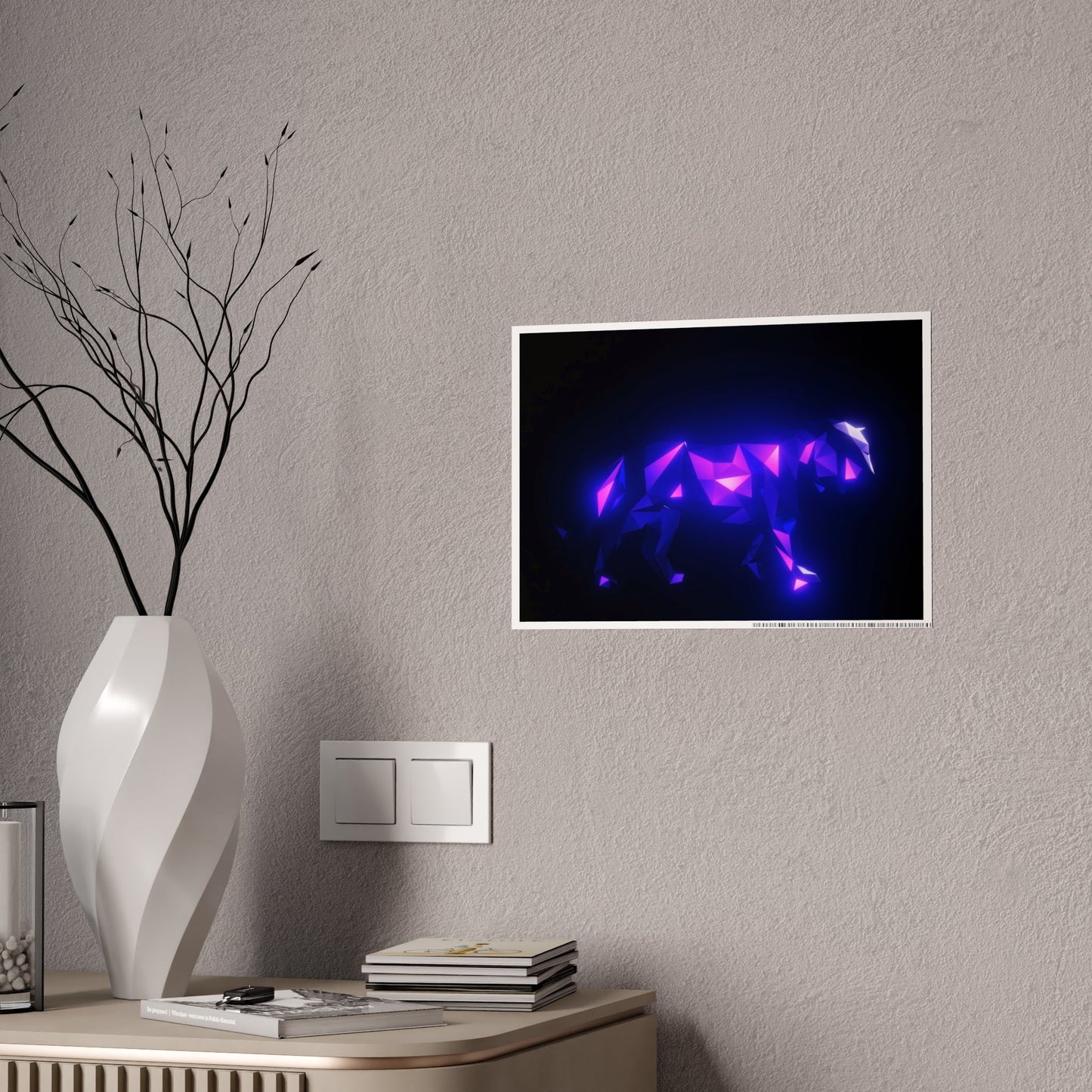 digital tiger [ultraviolet geometry] art print i