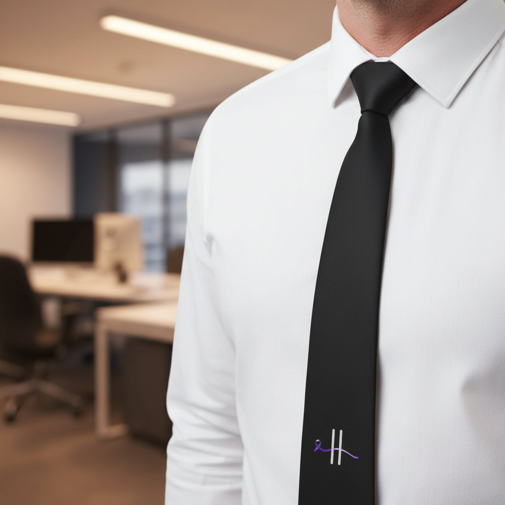 Quiet Signal Epilepsy Awareness Necktie