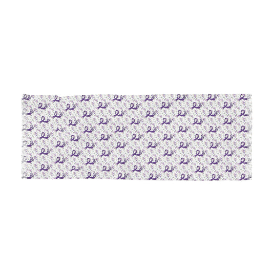 Purple Flowers Epilepsy Awareness Light Scarf