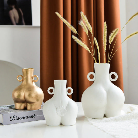 Body Art Vase Home Decoration Living Room Flower Arrangement