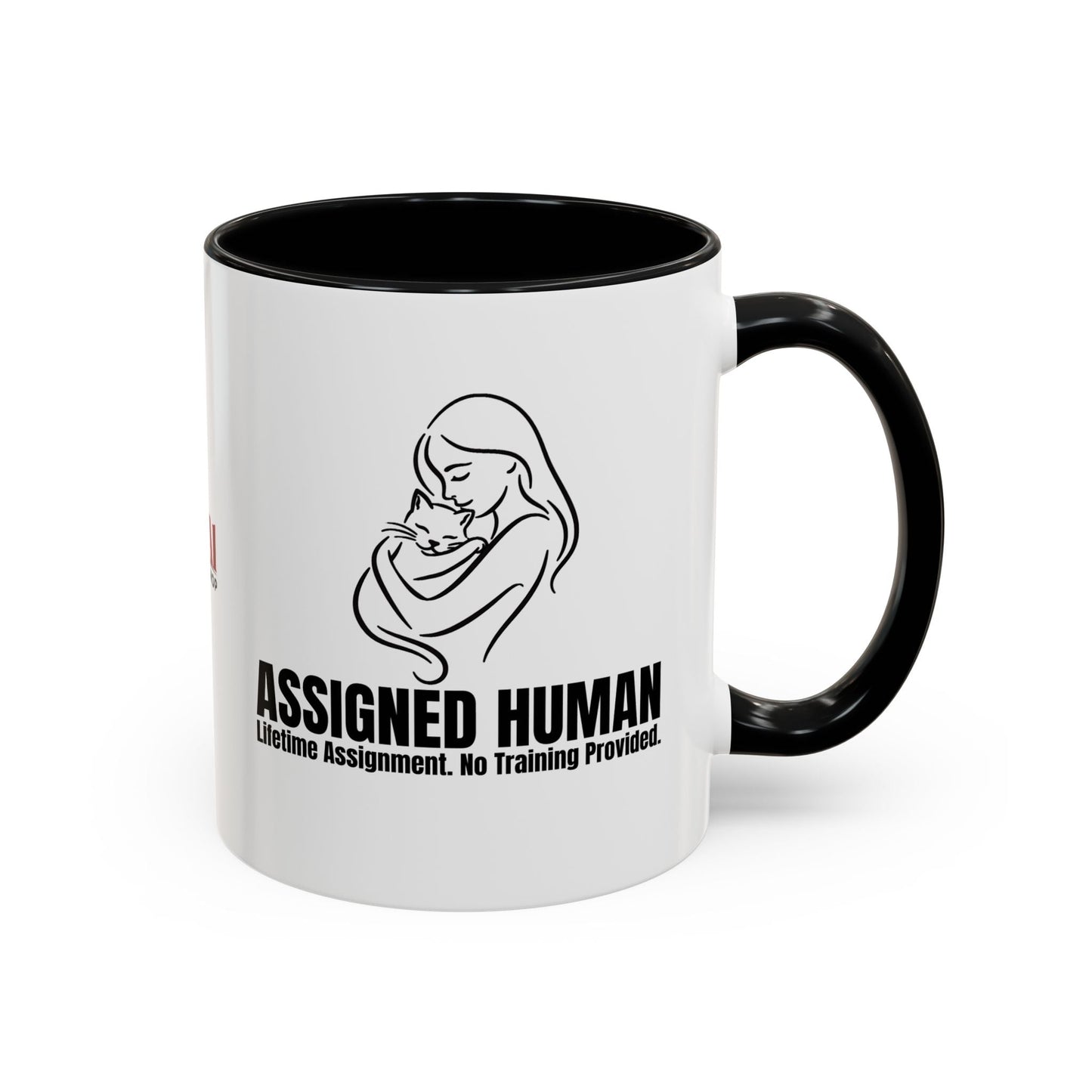 Assigned Human Mug – Lifetime Assignment Cat Coffee Cup