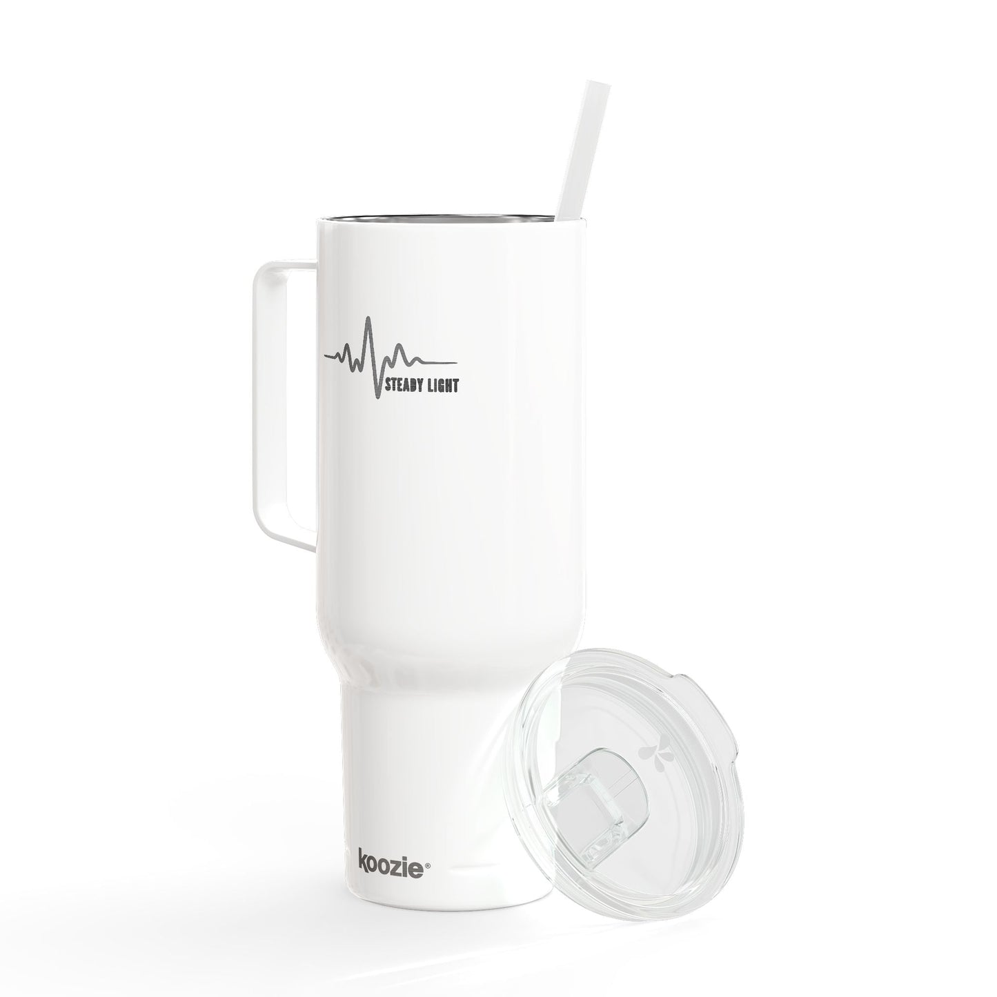 Steady Light 40oz Insulated Tumbler – Engraved Travel Mug with Handle
