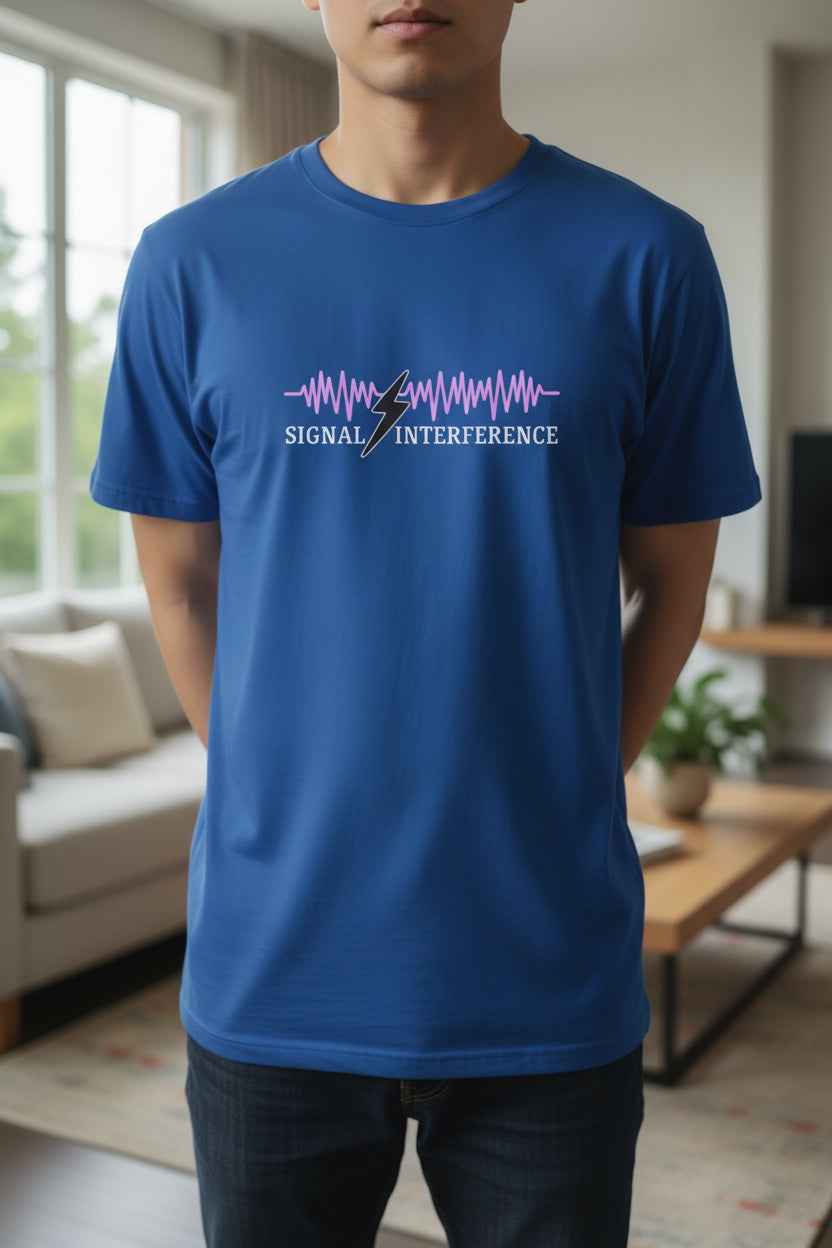 Signal Interference Tee — Quiet Static, Visible Spark