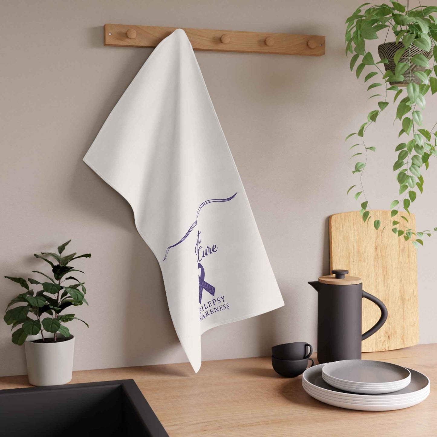Fight for a Cure Tea Towel | Epilepsy Awareness Kitchen Towel