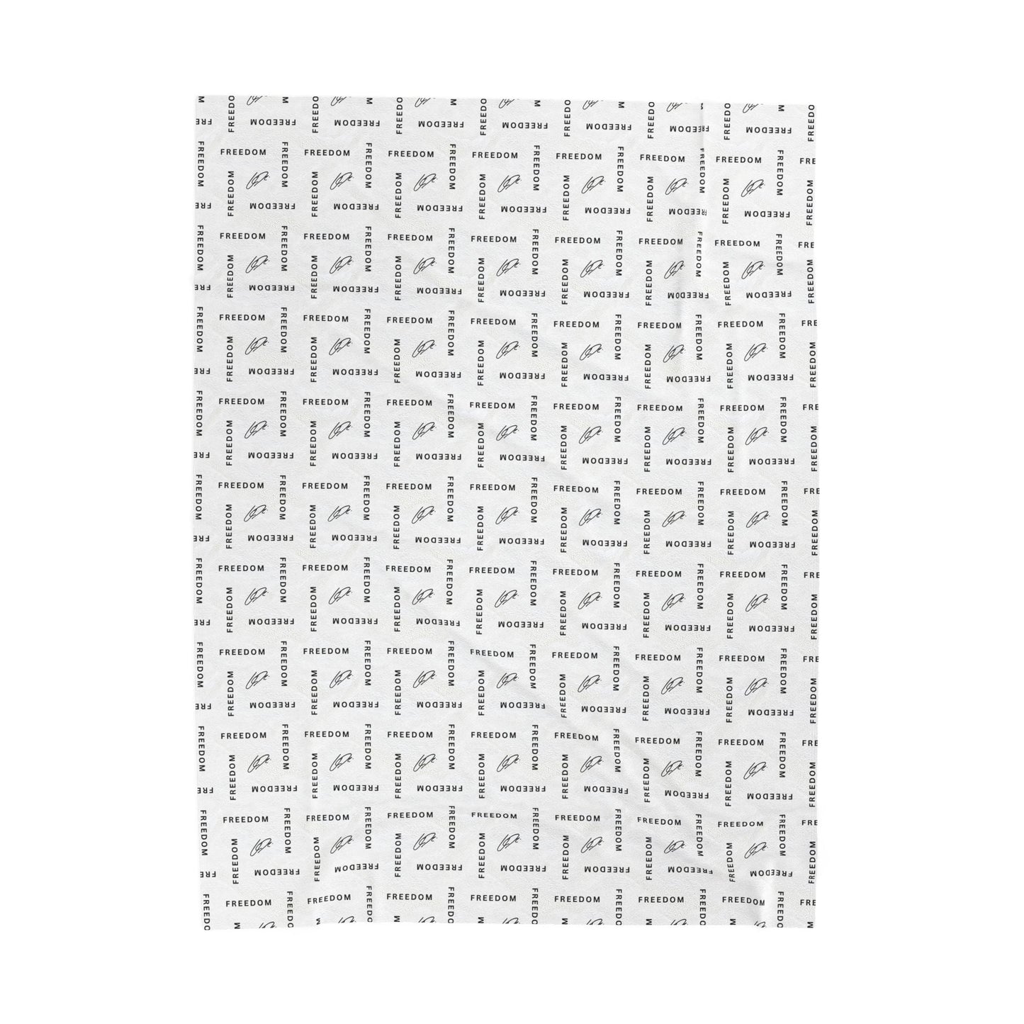 Black & White Freedom Velveteen Plush Blanket – Ultra-Soft Comfort Throw