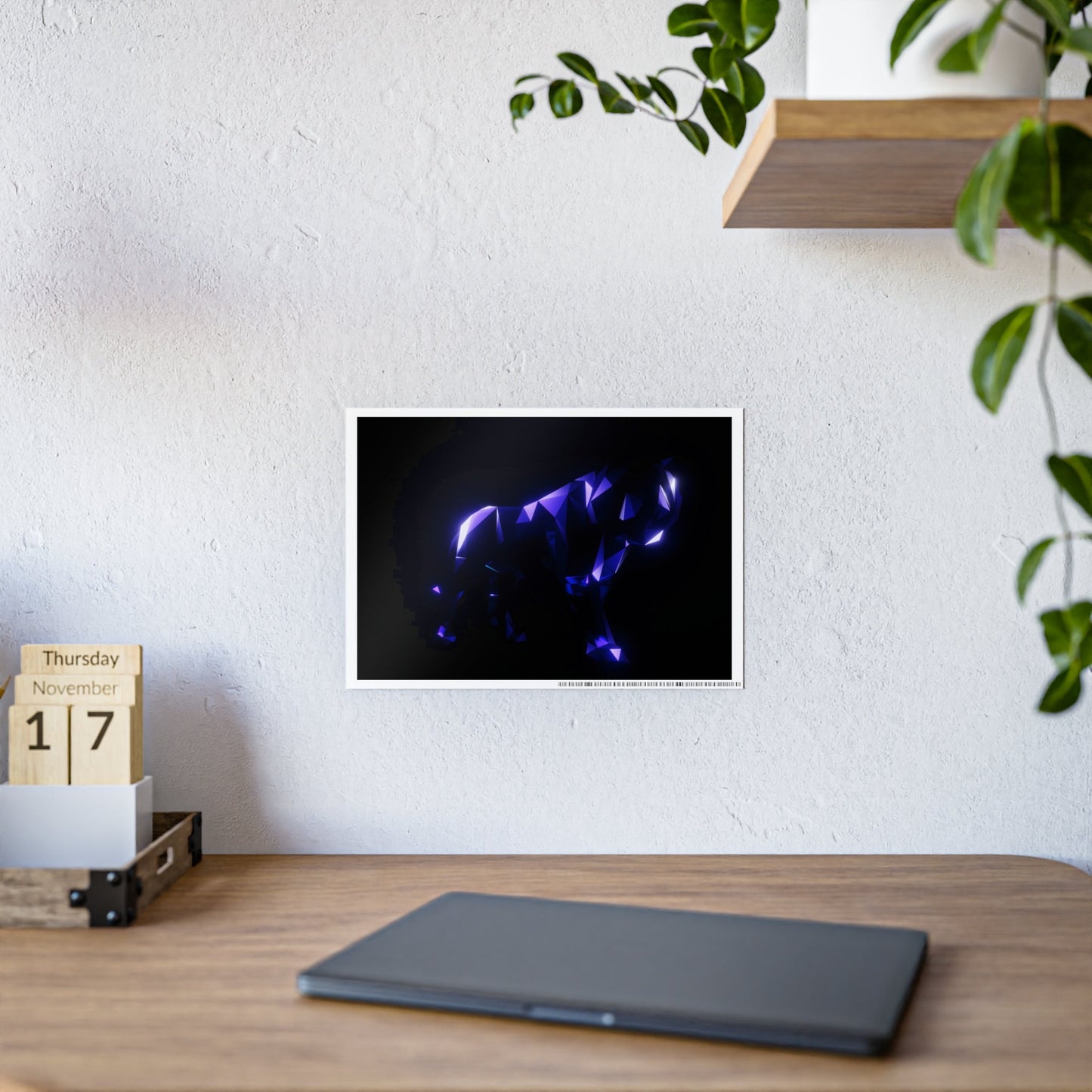 digital tiger [ultraviolet geometry] art print ii