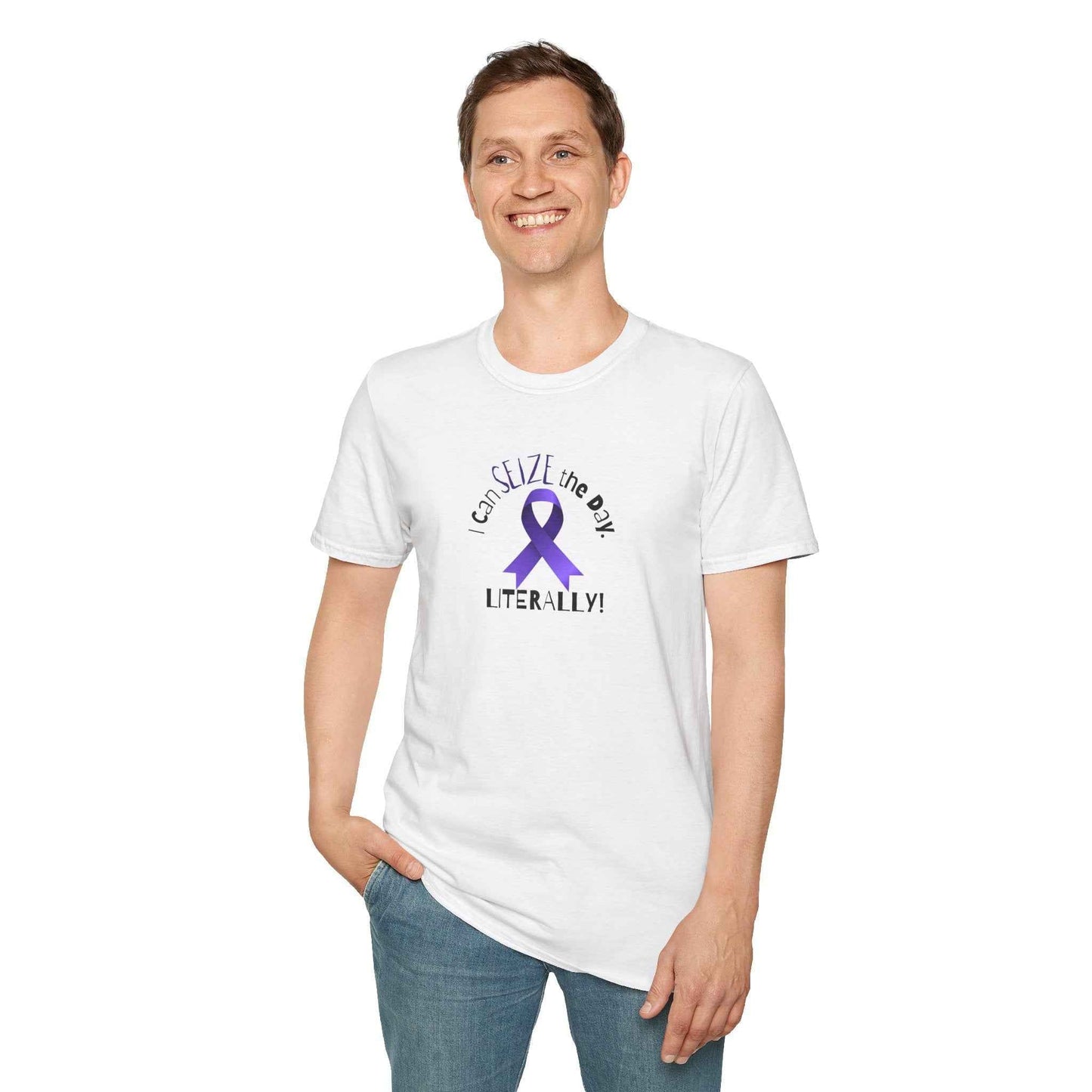 “I Can SEIZE the Day — Literally!” Epilepsy Awareness Pin Button (3")