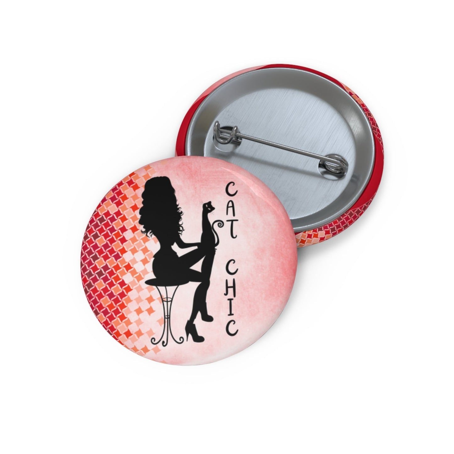 Cat Chic Pinback Button