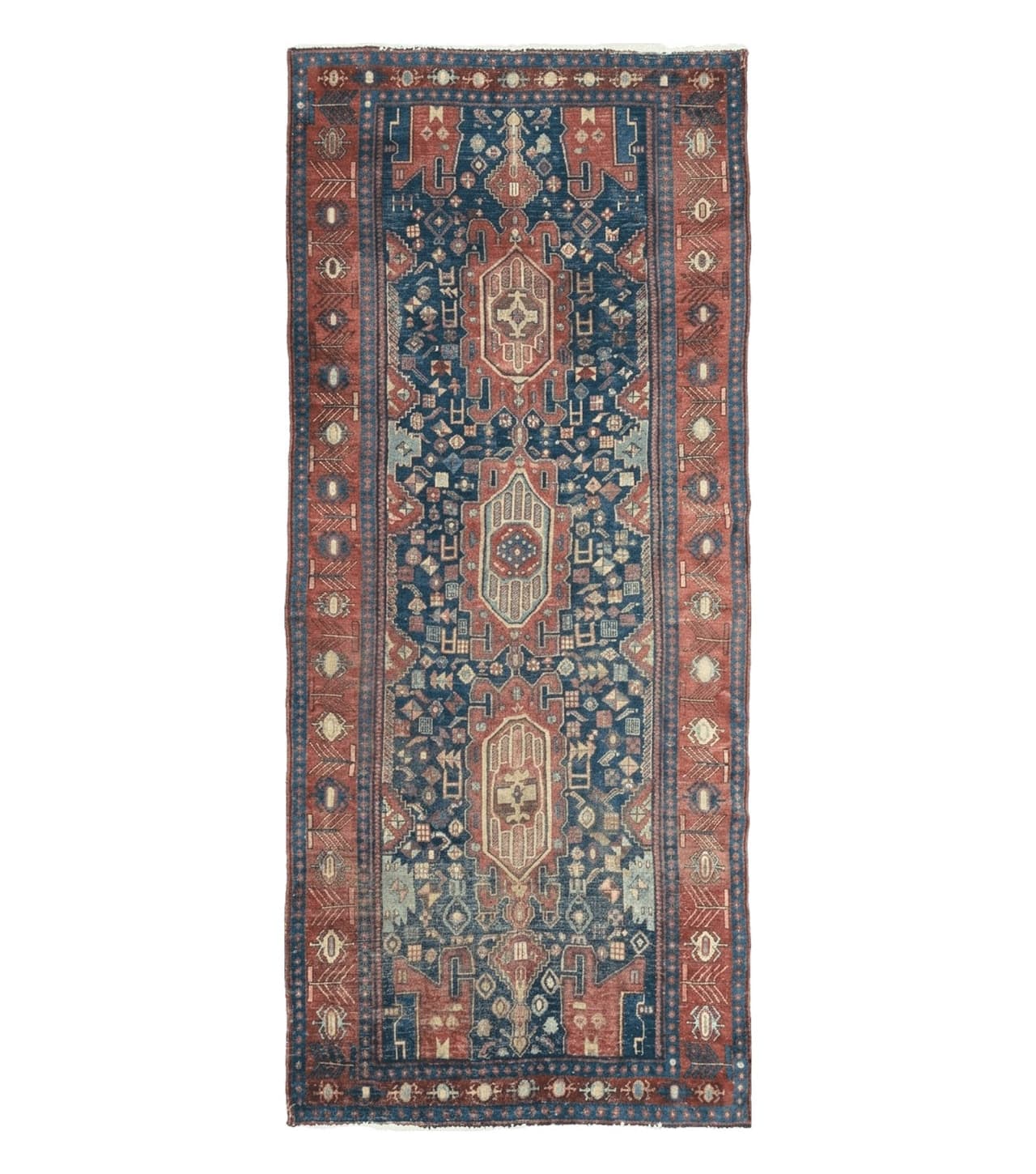 4' X 10' Antique Handmade Turkish Floral Tribal Oriental Wool Rug #627