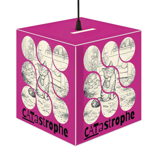 CATastrophe Cat Cube Lamp – Funny Cat Lover Accent Lamp