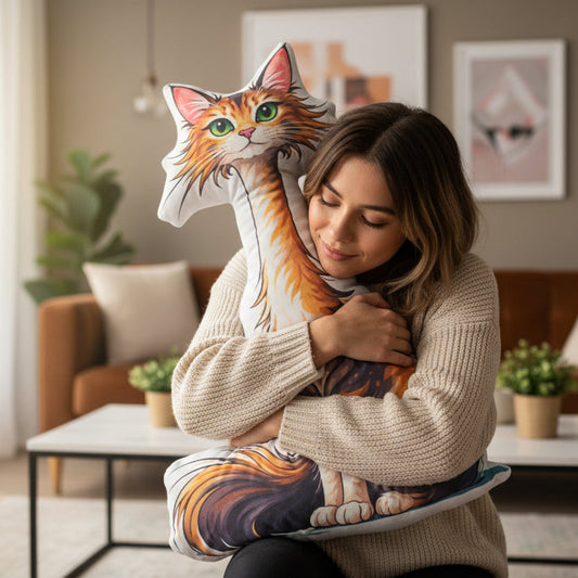 Long Cat Pillow — Judgment, But Make It Cozy
