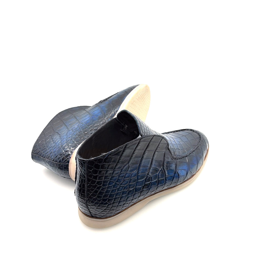 Maurice Nashville Custom Made Alligator Shoe - Navy