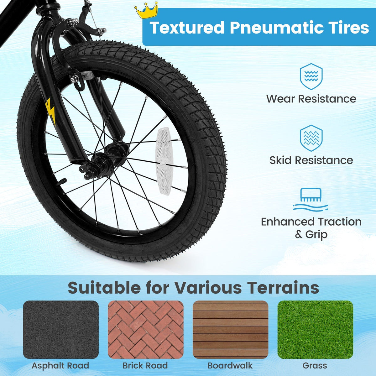 18-Inch Kids Bike with Training Wheels for Ages 4-8