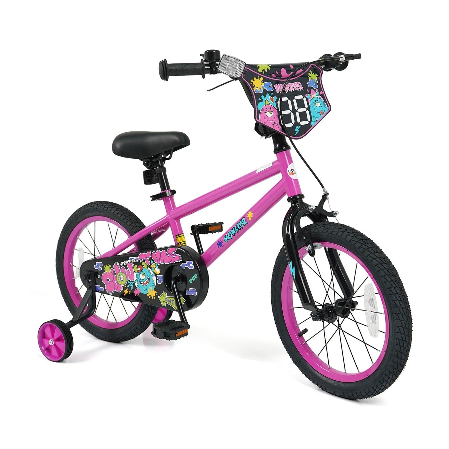 Kids Bike with Training Wheels 12-18 Inch Pink